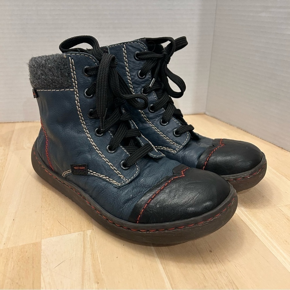 Rieker Lined Leather Boots/Women’s-37/6.5 - Picture 3 of 16